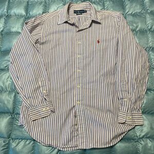 EUC Mens Polo Ralph Lauren Dress Shirt Sz 16.5-34/35 Retail $129